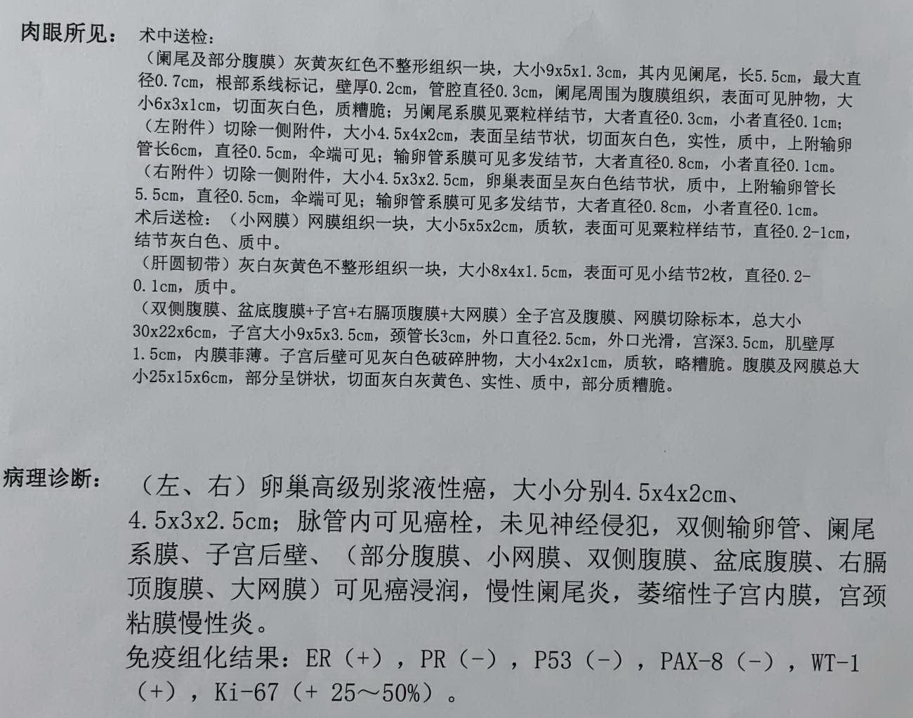 病例133--腹膜转移病理为浆液癌,是卵巢癌还是原发性腹膜癌?