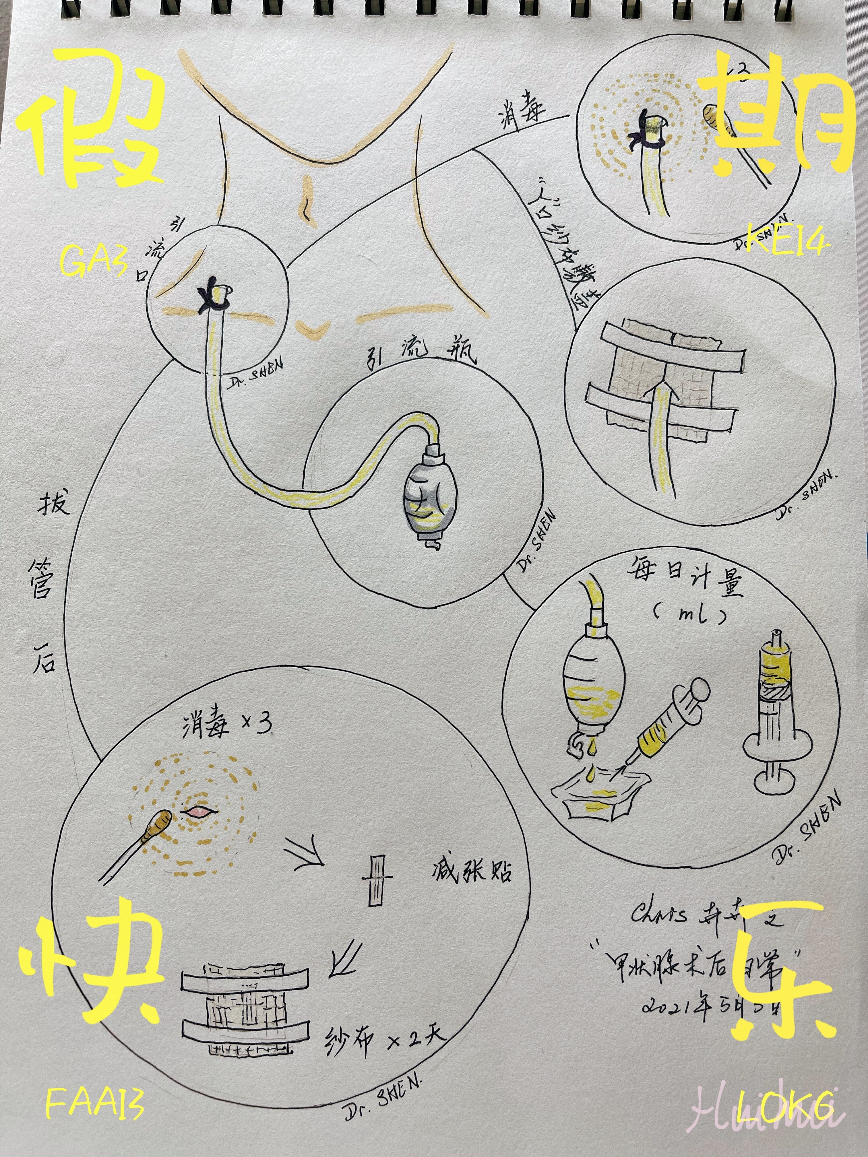 引流管卡通图图片