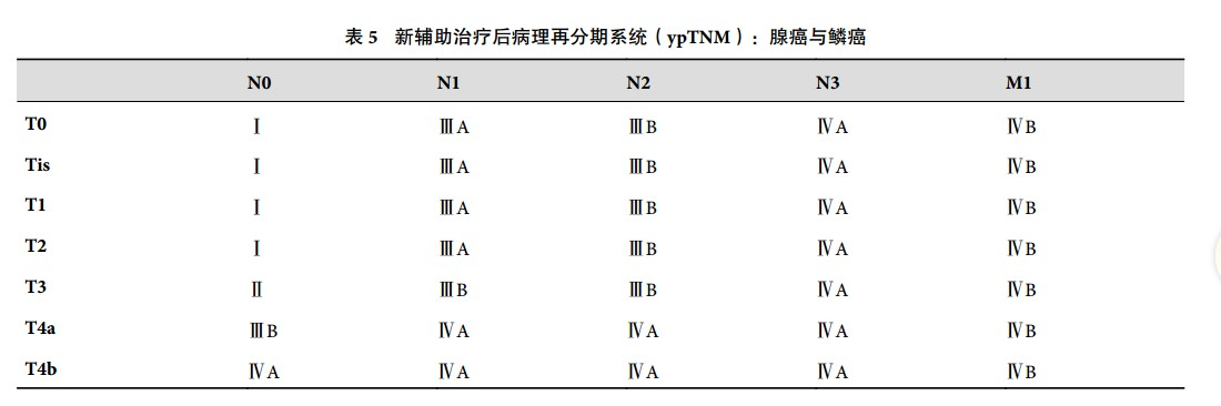 新辅助化疗后的TNM分期