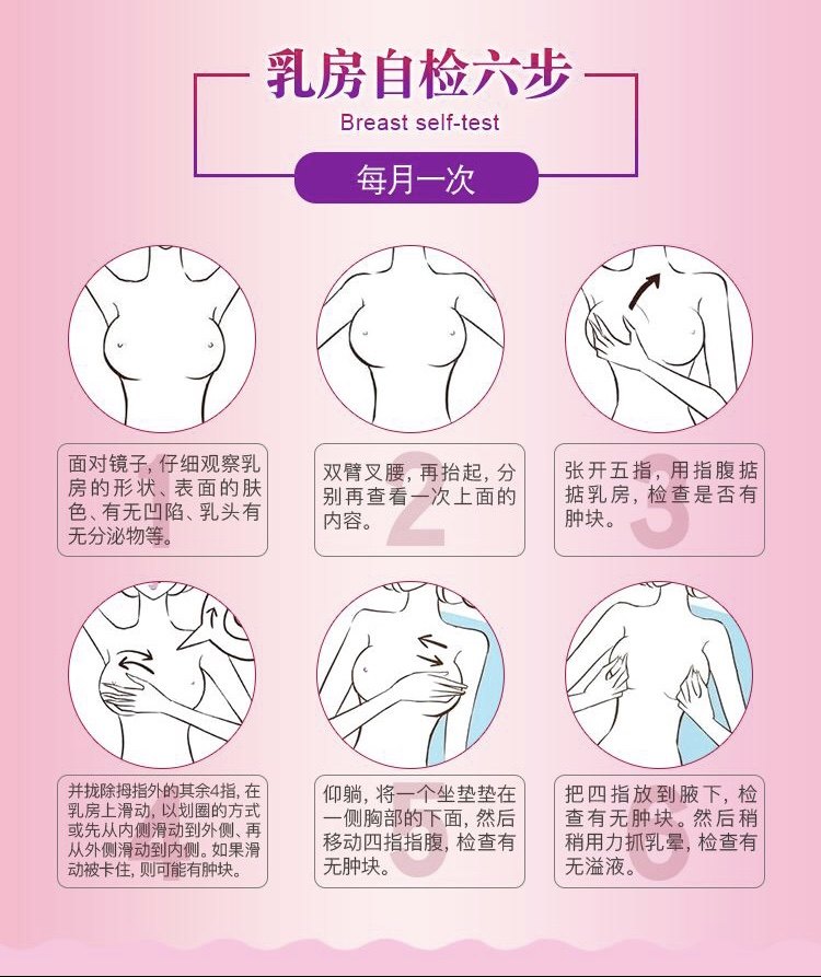 乳房自检方法图解最新图片