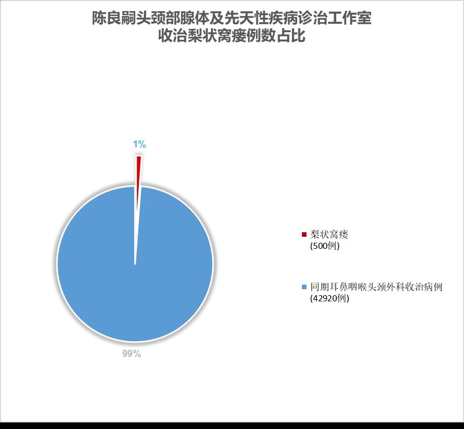 数据一:截止2021年2月"陈良嗣头颈部腺体及先天性疾病诊治工作室"共